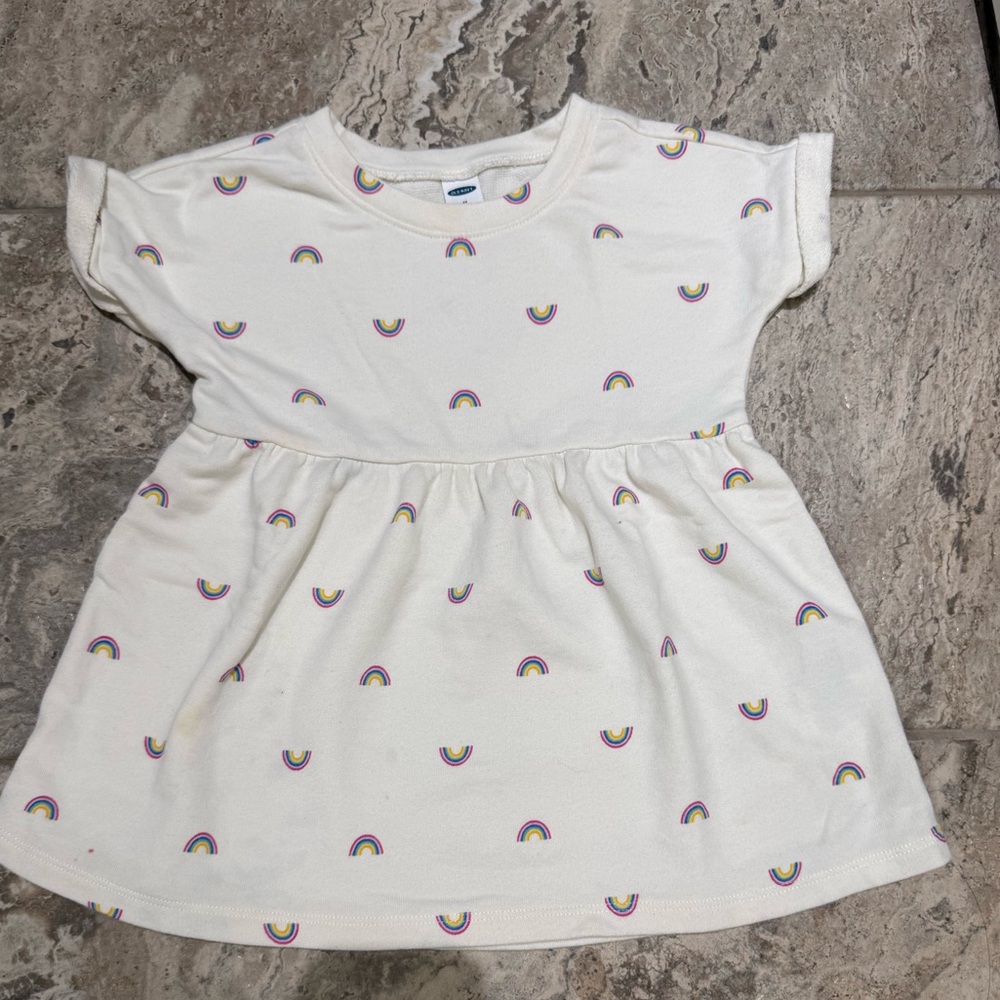 Used Size 4T Old Navy Rainbow Patterned Kids Dress